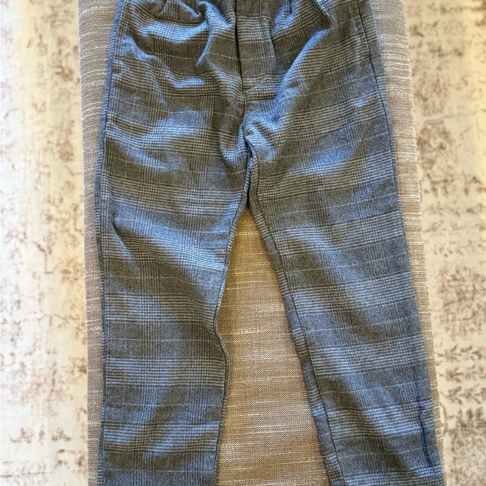 Zara Charcoal Checkered Men's Dress Pants